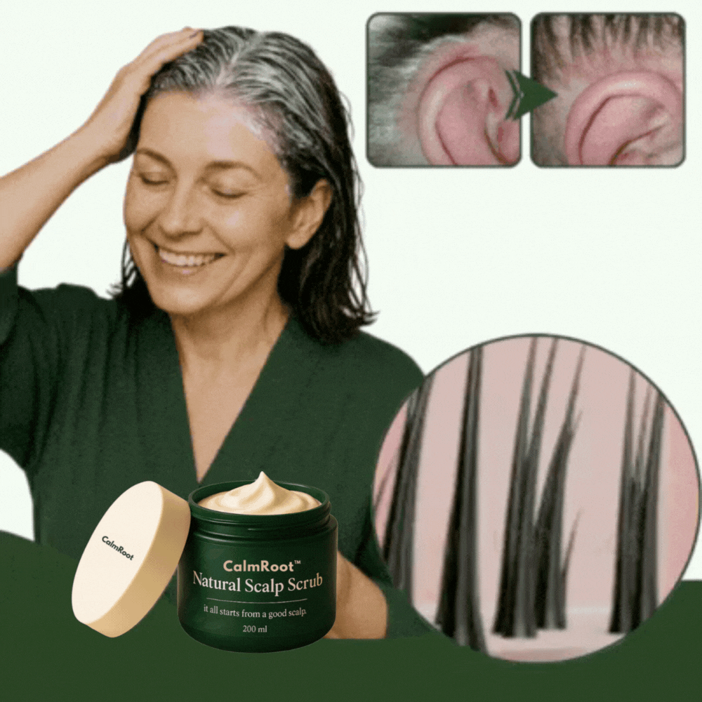CalmRoot™ Naturlig Huvudbottenskrubb - Återställ din hårbotten på 7 dagar – total lättnad direkt